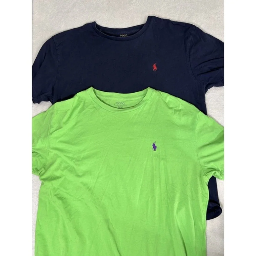 polo ralph lauren t shirt men Med Set Of Two Green And‎ Navy